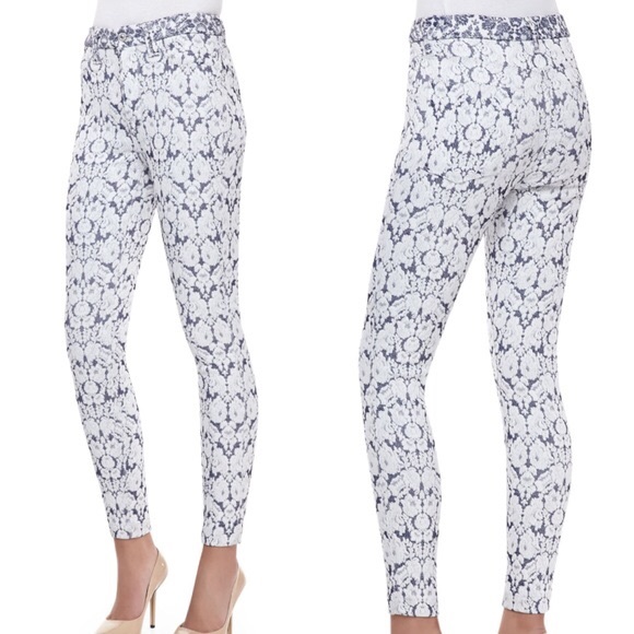 7 for All Mankind The Ankle Skinny Jacquard Print